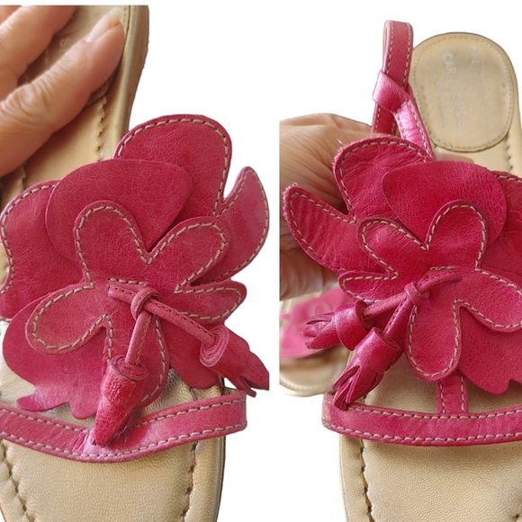 The Original Car Shoe by Prada Pink Floral Leather Sandals - Picture 2 of 12